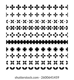 Border frame icon, divider horizontal line vector shape icon for decorative vintage doodle element for design in vector illustration