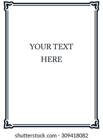 Border frame line deco vector label simple