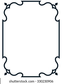 Border frame line deco vector label simple