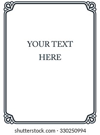 Border frame line deco vector label simple