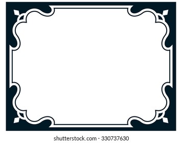 Border frame line deco vector label simple