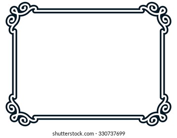 Border frame line deco vector label simple