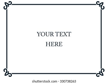 Border frame line deco vector label simple