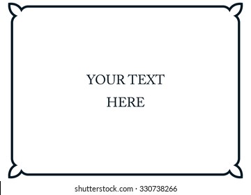 Border frame line deco vector label simple