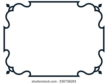 Border frame line deco vector label simple