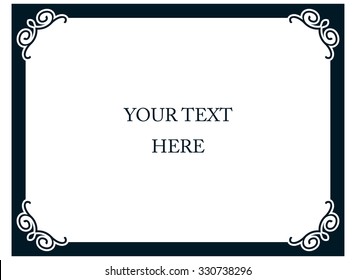 Border frame line deco vector label simple