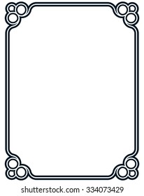 Border frame line deco vector label simple