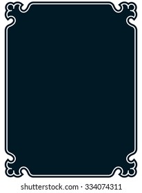 Border frame line deco vector label simple