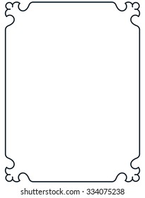 Border frame line deco vector label simple