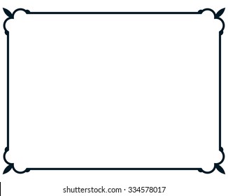 Border frame line deco vector label simple