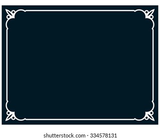 Border frame line deco vector label simple