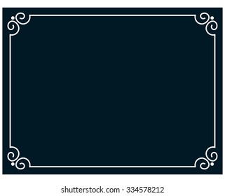 Border frame line deco vector label simple