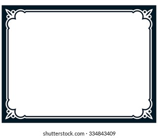 Border frame line deco vector label simple