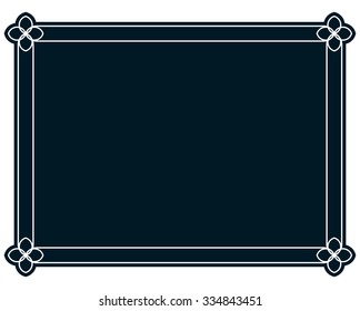 Border frame line deco vector label simple