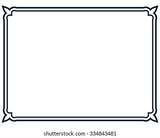 Border frame line deco vector label simple
