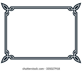 Border frame line deco vector label simple