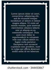 Border frame line deco vector label simple