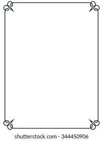 Border frame line deco vector label simple
