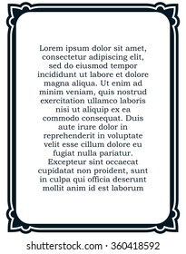 Border frame line deco vector label simple