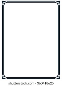 Border frame line deco vector label simple