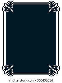 Border frame line deco vector label simple