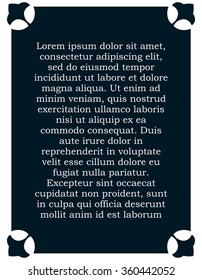 Border frame line deco vector label simple