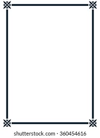 Border frame line deco vector label simple