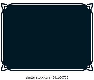 Border frame line deco vector label simple