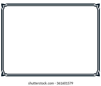 Border frame line deco vector label simple