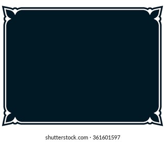 Border frame line deco vector label simple