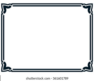 Border Frame Line Deco Vector Label Stock Vector (Royalty Free ...