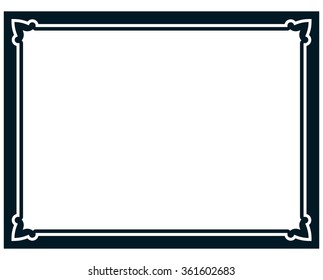 Border frame line deco vector label simple