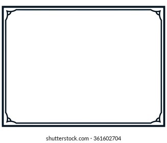 Border frame line deco vector label simple