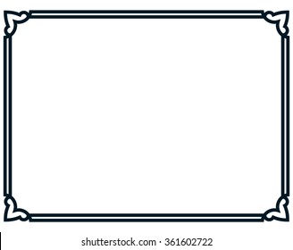 Border frame line deco vector label simple