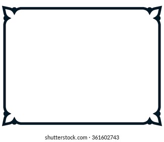 Border Frame Line Deco Vector Label Stock Vector (Royalty Free ...