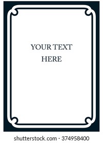 Border frame line deco vector label simple