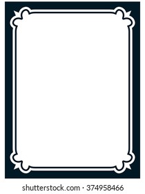 Border frame line deco vector label simple