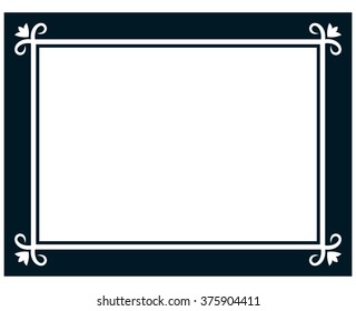 Border frame line deco vector label simple