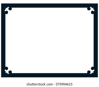 Border frame line deco vector label simple