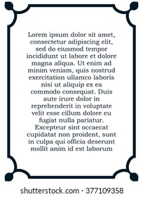 Border frame line deco vector label simple