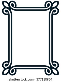 Border frame line deco vector label simple