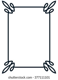 Border frame line deco vector label simple