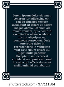 Border frame line deco vector label simple
