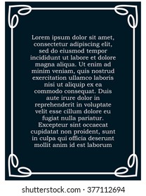 Border frame line deco vector label simple