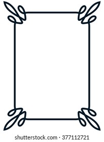 Border frame line deco vector label simple