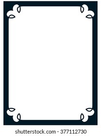 Border frame line deco vector label simple