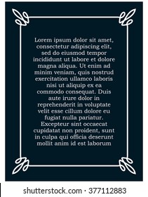 Border frame line deco vector label simple