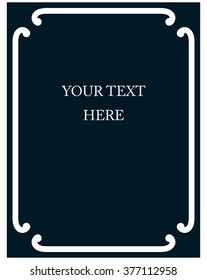 Border frame line deco vector label simple