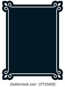 Border frame line deco vector label simple