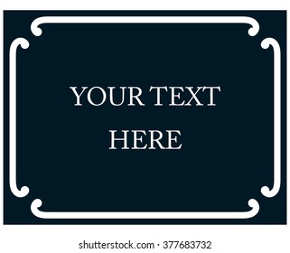 Border frame line deco vector label simple